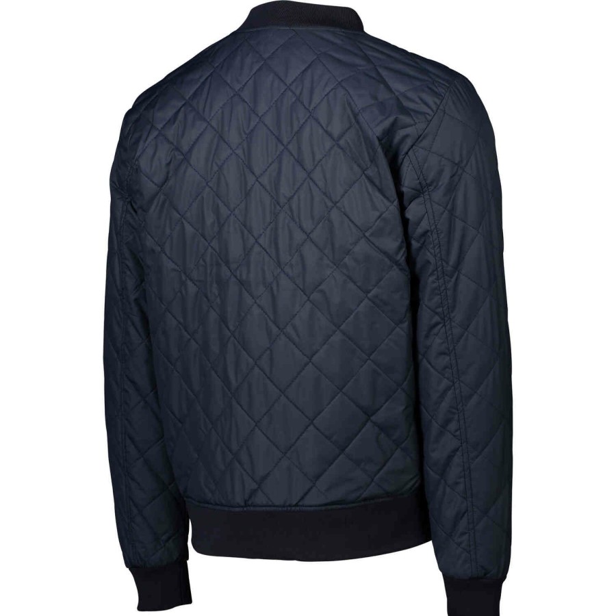 Soccer Apparel * | Chelsea Quilted Bomber Jacket Navy Jackets & Sweatshirts