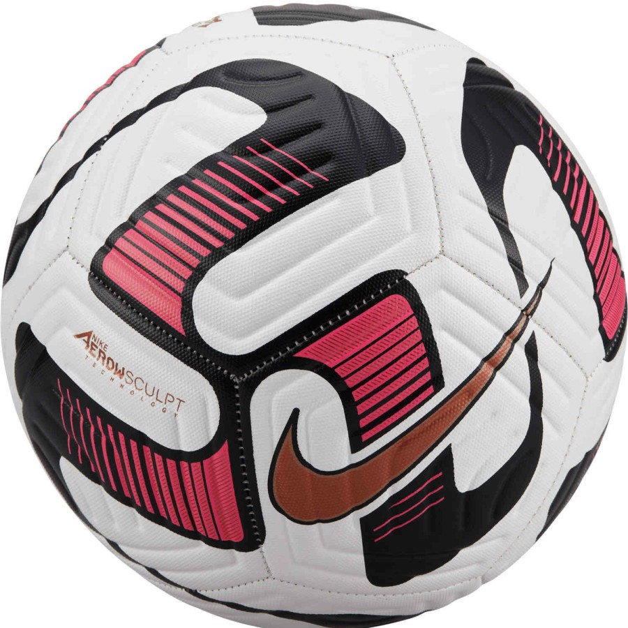 Soccer Equipment * | Nike Academy Soccer Ball White & Metallic Copper With Pink Blast Soccer Equipment