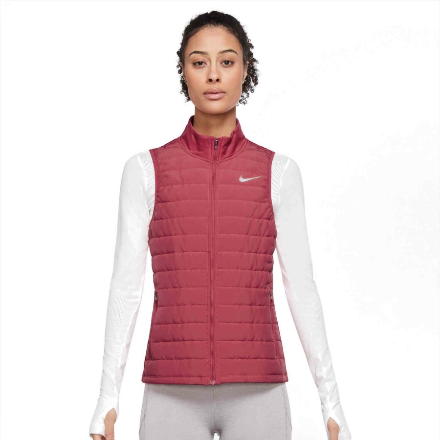 Soccer Apparel * | Womens Nike Therma-Fit Filled Vest Archaeo Pink/Reflective Silv Jackets & Sweatshirts