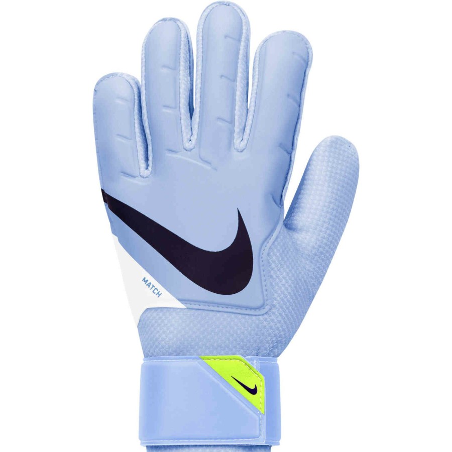 Soccer Equipment * | Nike Grip 3 Goalkeeper Gloves Light Marine & White With Blackened Blue Soccer Equipment