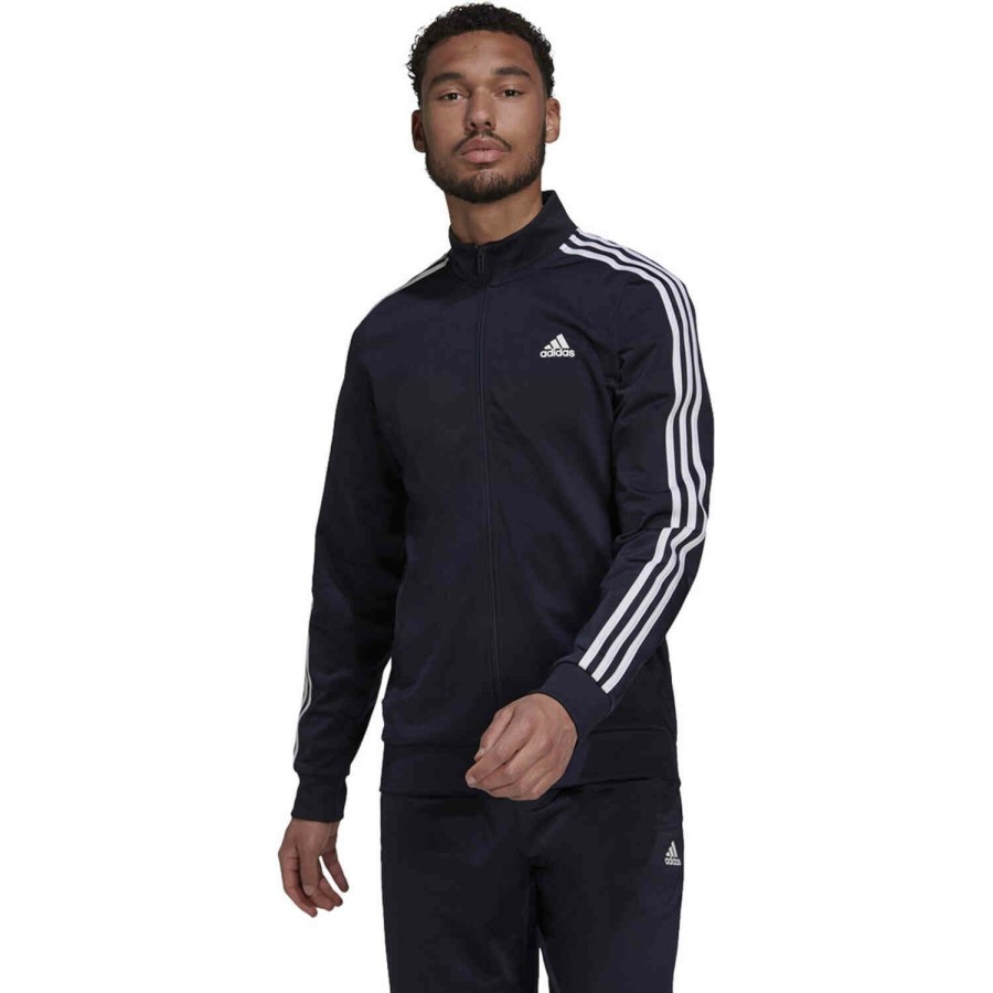 Soccer Apparel * | Adidas 3-Stripes Track Jacket Legend Ink/White Jackets & Sweatshirts