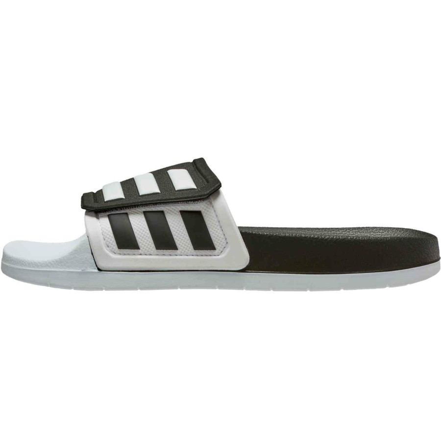 Soccer Shoes * | Adidas Juventus Adilette Slides Black & White Soccer Shoes