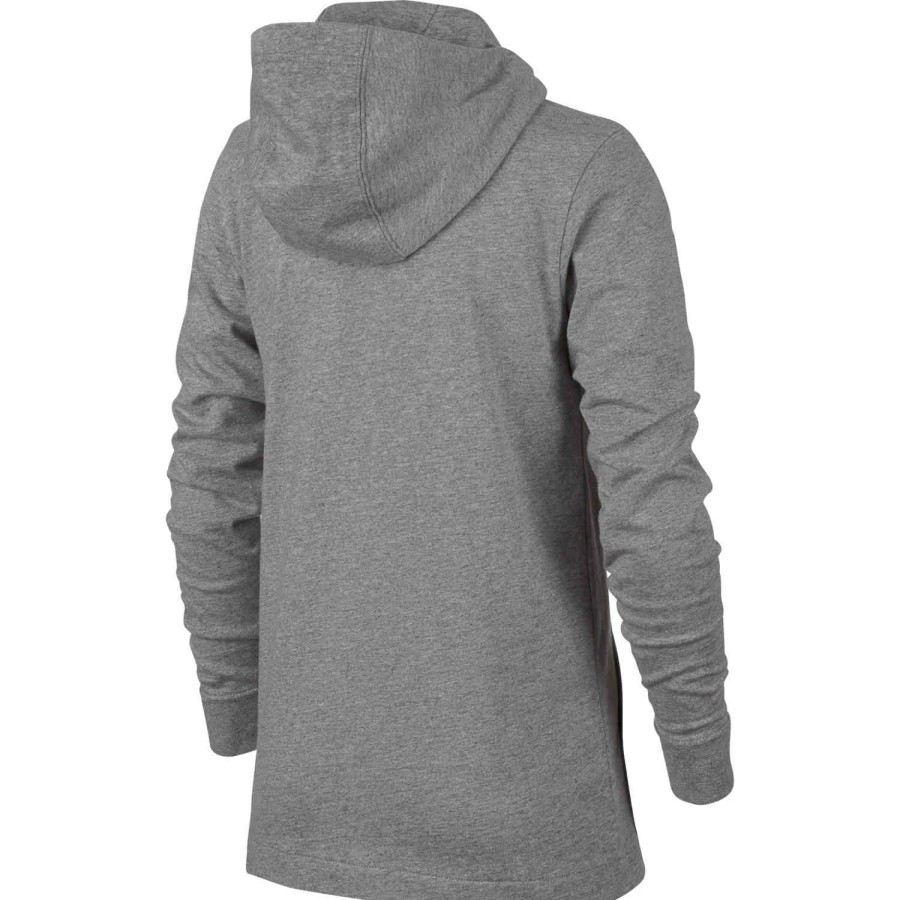 Soccer Apparel * | Kids Nike Sportswear Full-Zip Hoodie Dark Grey Heather Jackets & Sweatshirts