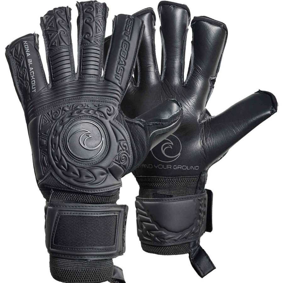 Soccer Equipment * | West Coast Kona Goalkeeper Gloves Blackout Soccer Equipment