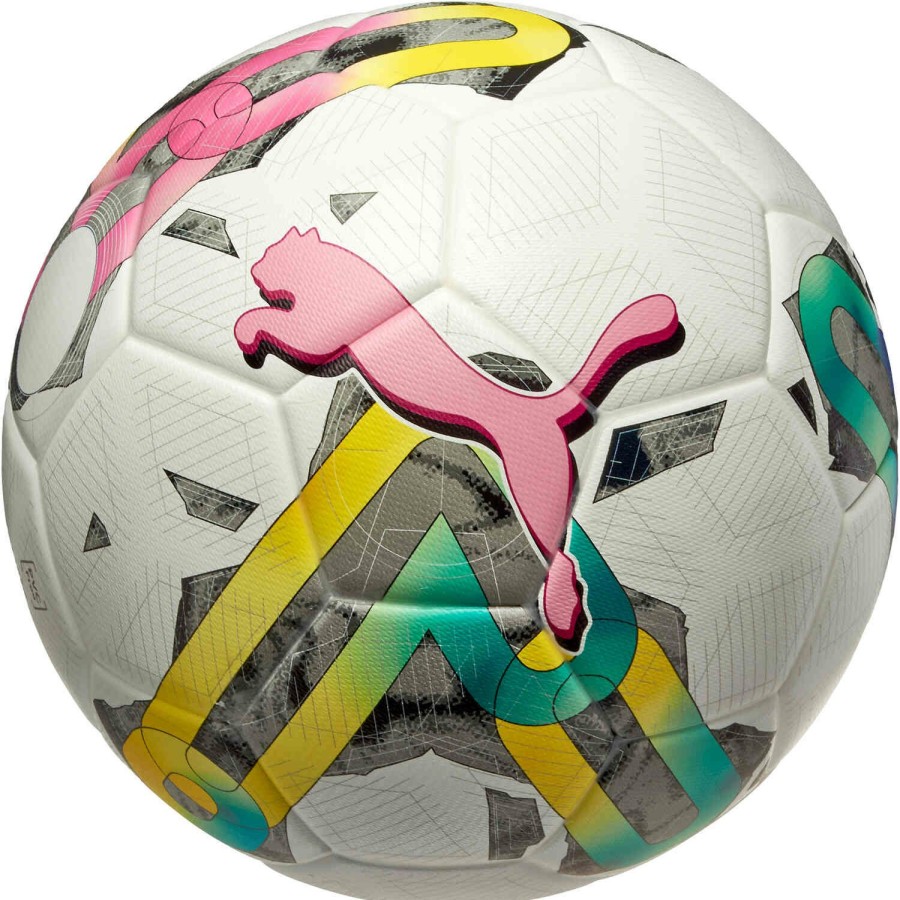 Soccer Equipment * | Puma Orbita 3 Soccer Ball White & Multi Color Soccer Equipment