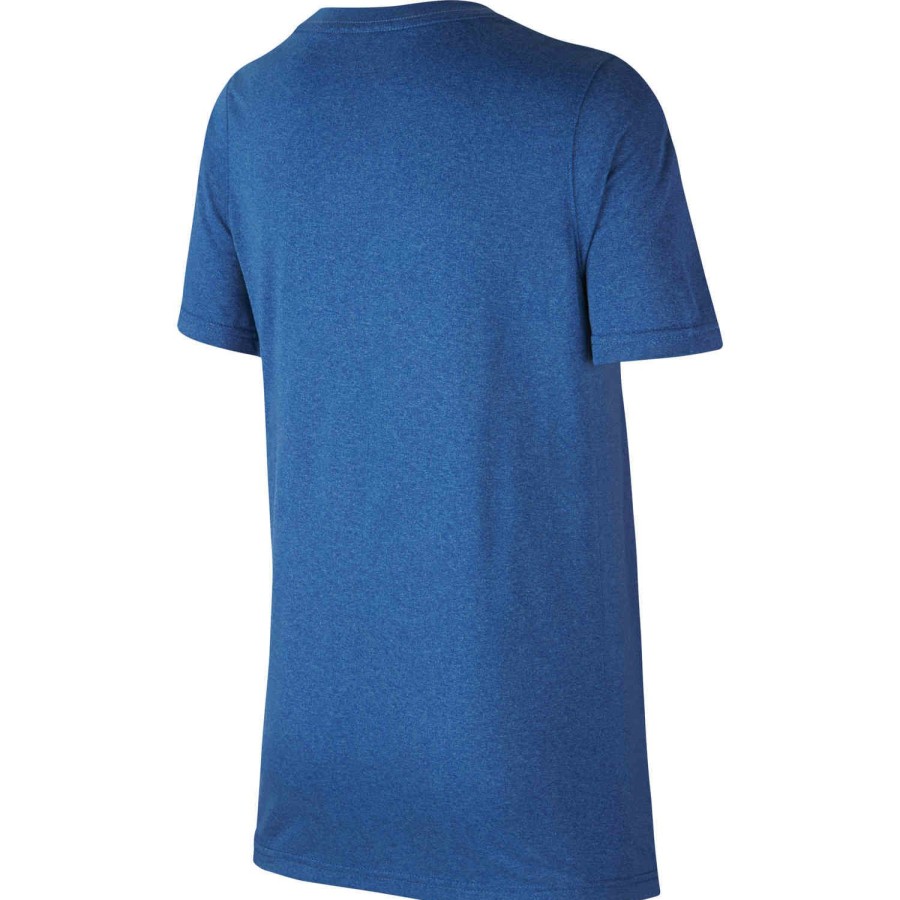 Soccer Apparel * | Kids Nike Dr-Fit Swoosh Tee Light Game Royal Heather Soccer Shirts