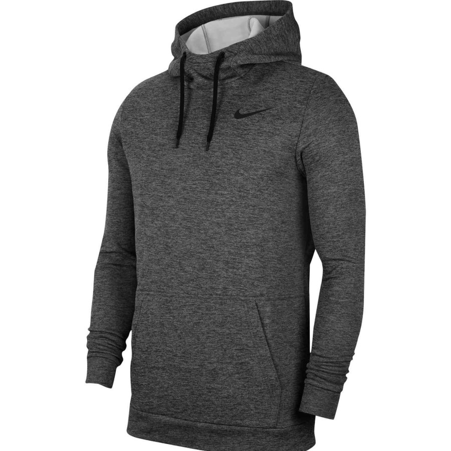 Soccer Apparel * | Nike Therma Hoodie Charcoal Heather/Black Jackets & Sweatshirts