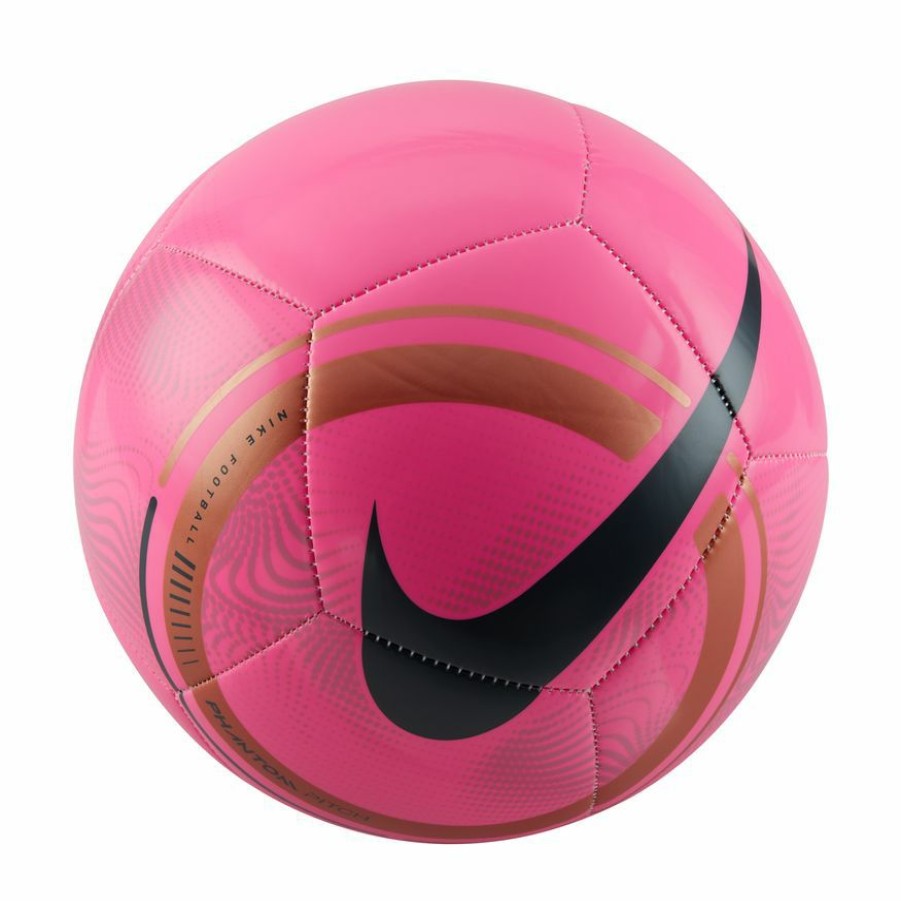 Soccer Equipment * | Nike Phantom Soccer Ball Pink Blast & Metallic Copper With Off Noir Soccer Equipment