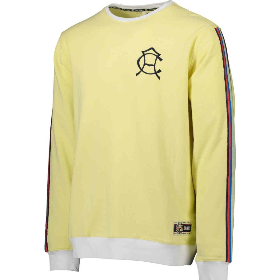 Soccer Apparel * | Club America Crew Cream Yellow Jackets & Sweatshirts